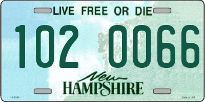 NH license plate 1020066