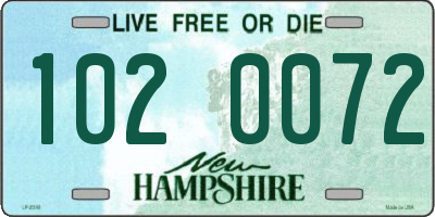 NH license plate 1020072