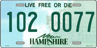 NH license plate 1020077