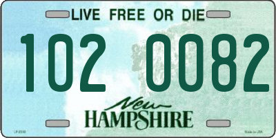NH license plate 1020082