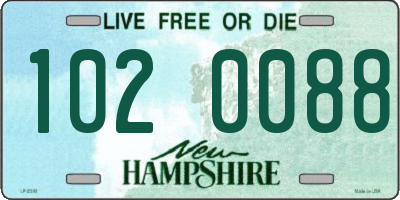 NH license plate 1020088