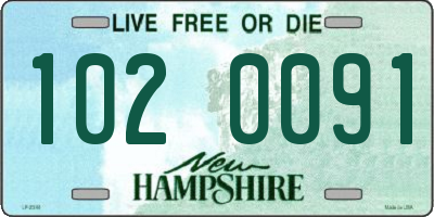 NH license plate 1020091