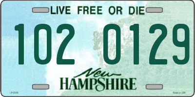 NH license plate 1020129