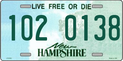 NH license plate 1020138