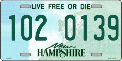 NH license plate 1020139