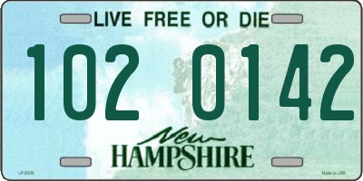 NH license plate 1020142