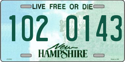 NH license plate 1020143