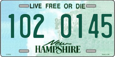 NH license plate 1020145