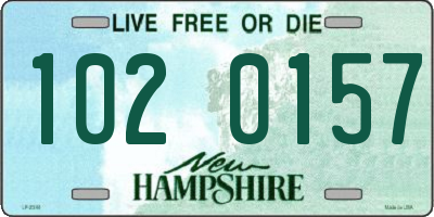NH license plate 1020157