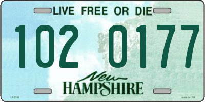 NH license plate 1020177