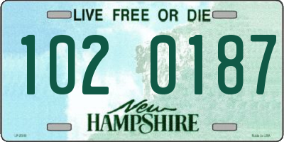 NH license plate 1020187