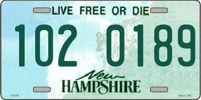 NH license plate 1020189