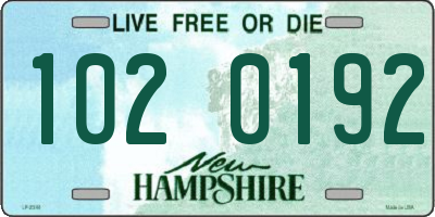 NH license plate 1020192