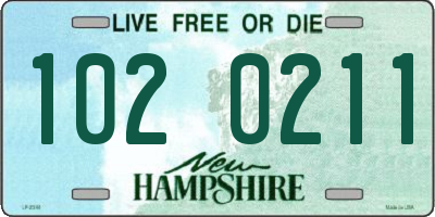 NH license plate 1020211