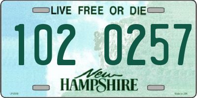 NH license plate 1020257