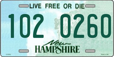 NH license plate 1020260