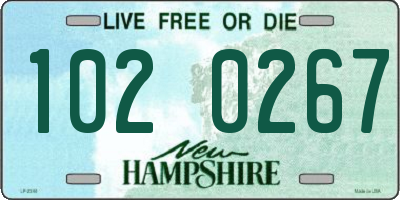 NH license plate 1020267