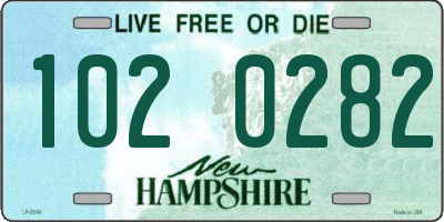 NH license plate 1020282