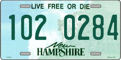 NH license plate 1020284