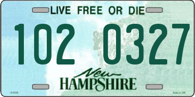 NH license plate 1020327