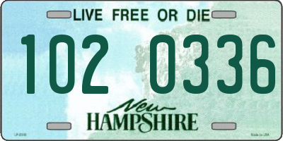 NH license plate 1020336