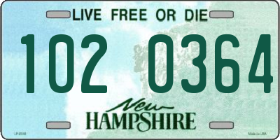 NH license plate 1020364