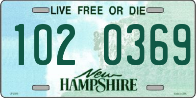 NH license plate 1020369