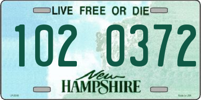 NH license plate 1020372