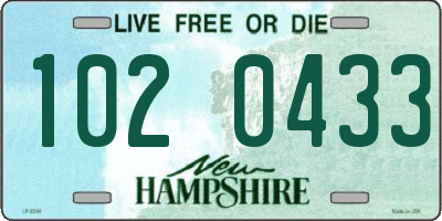 NH license plate 1020433