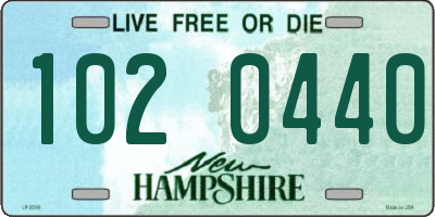 NH license plate 1020440