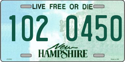 NH license plate 1020450
