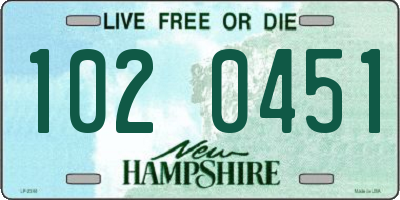 NH license plate 1020451