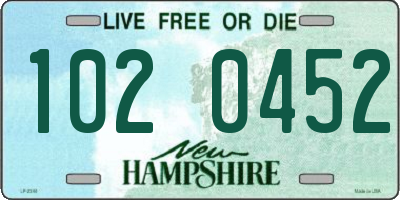 NH license plate 1020452