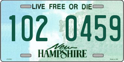 NH license plate 1020459