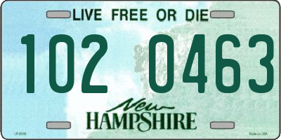 NH license plate 1020463