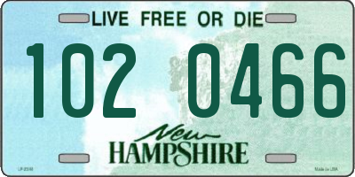 NH license plate 1020466