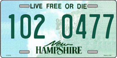 NH license plate 1020477