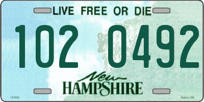 NH license plate 1020492