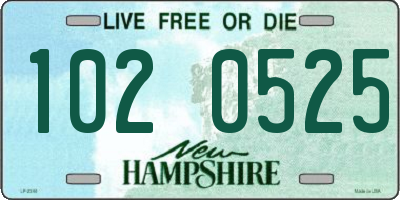 NH license plate 1020525