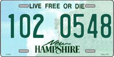 NH license plate 1020548