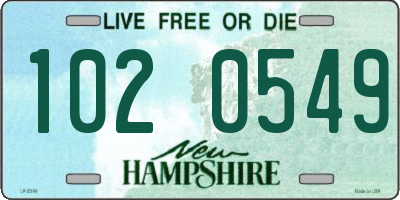 NH license plate 1020549