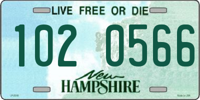 NH license plate 1020566