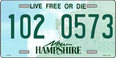NH license plate 1020573