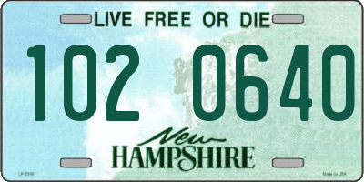 NH license plate 1020640