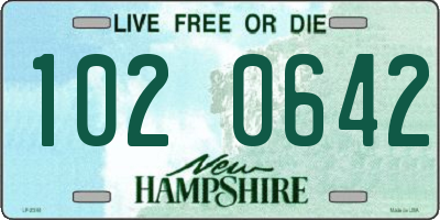 NH license plate 1020642