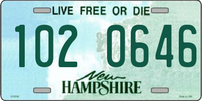 NH license plate 1020646