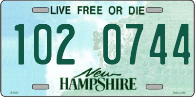 NH license plate 1020744