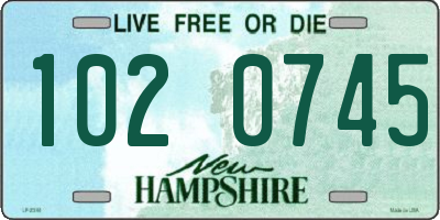 NH license plate 1020745