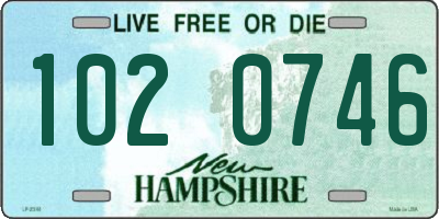 NH license plate 1020746