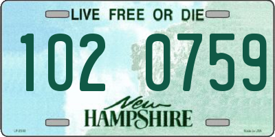 NH license plate 1020759